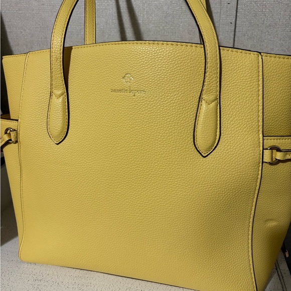 Nanette Lepore Yellow Structured Tote Bag - Picture 9 of 14